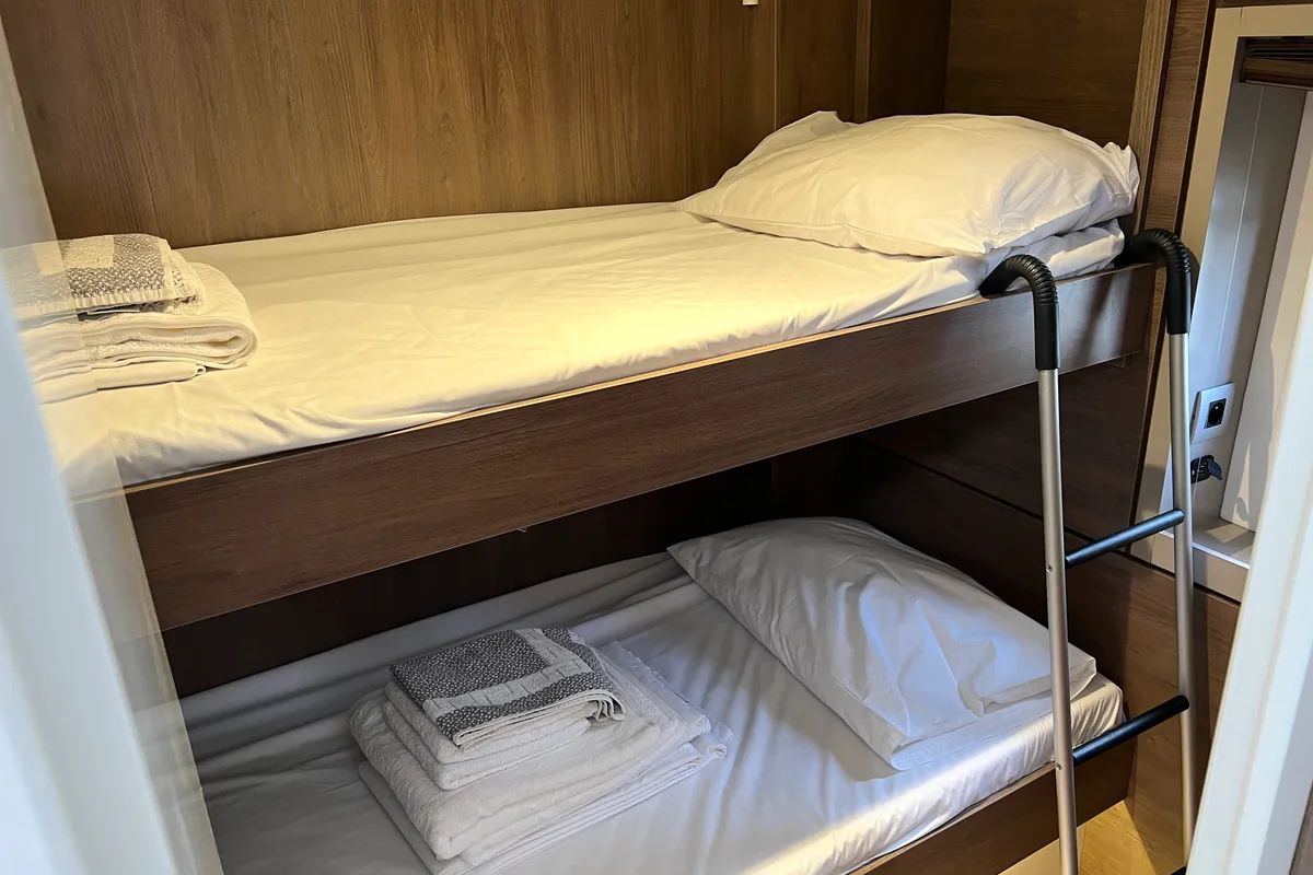 Cabin on Chillout, a Bali 4.6 catamaran at Athens, Greece