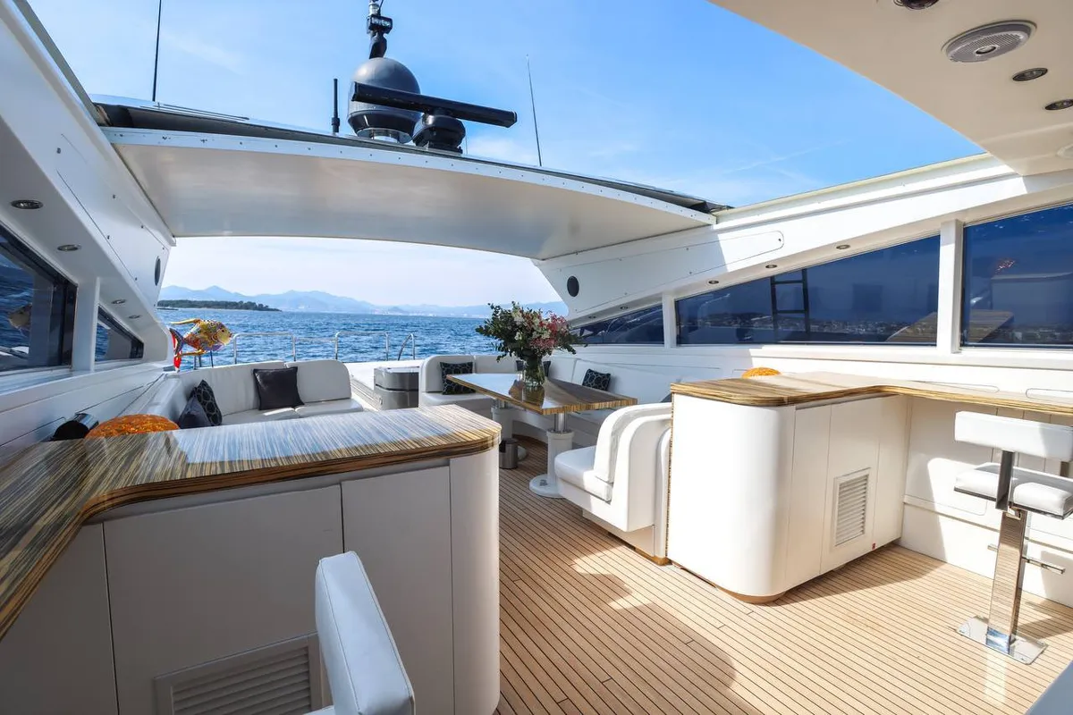 A4, a Leopard 27 motor yacht at Cannes, France