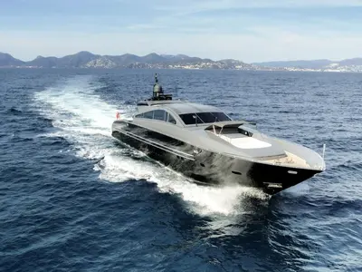 A4, a Leopard 27 motor yacht at Cannes, France
