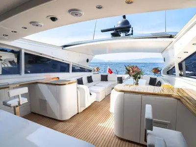 A4, a Leopard 27 motor yacht at Cannes, France