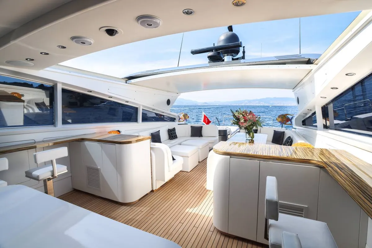 A4, a Leopard 27 motor yacht at Cannes, France