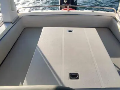 Deck of Wally Gator, a MAR-CO TwentyFive motorboat at Olbia, Italy