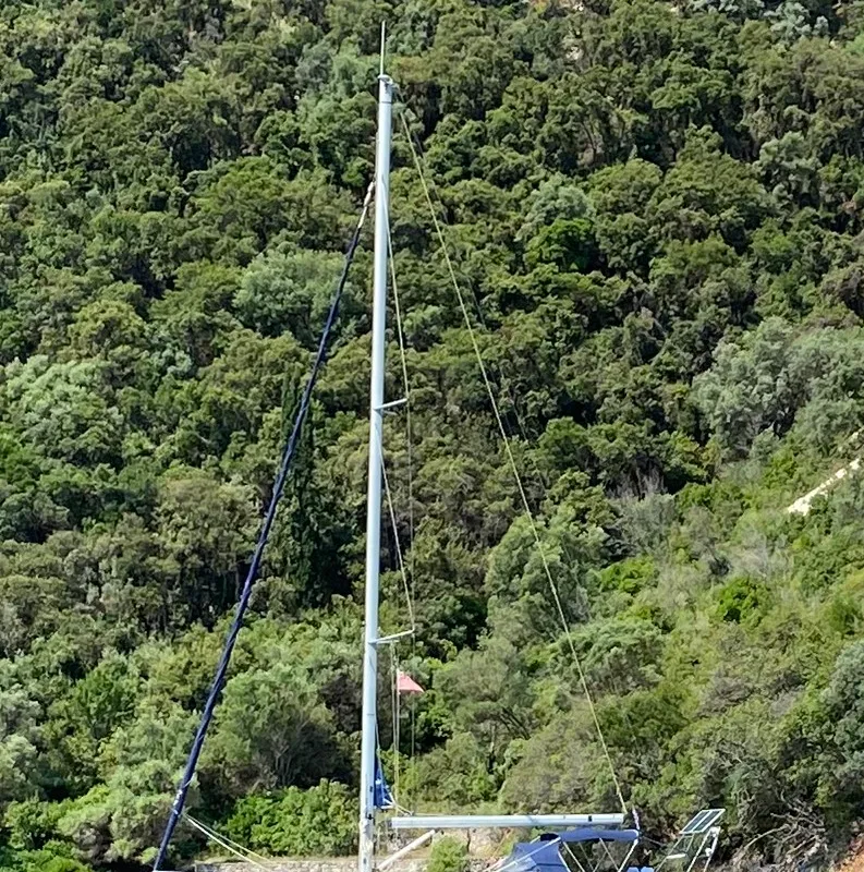 Afroditi, a Jeanneau Sun Odyssey 39 DS sailboat at Palairos, Greece