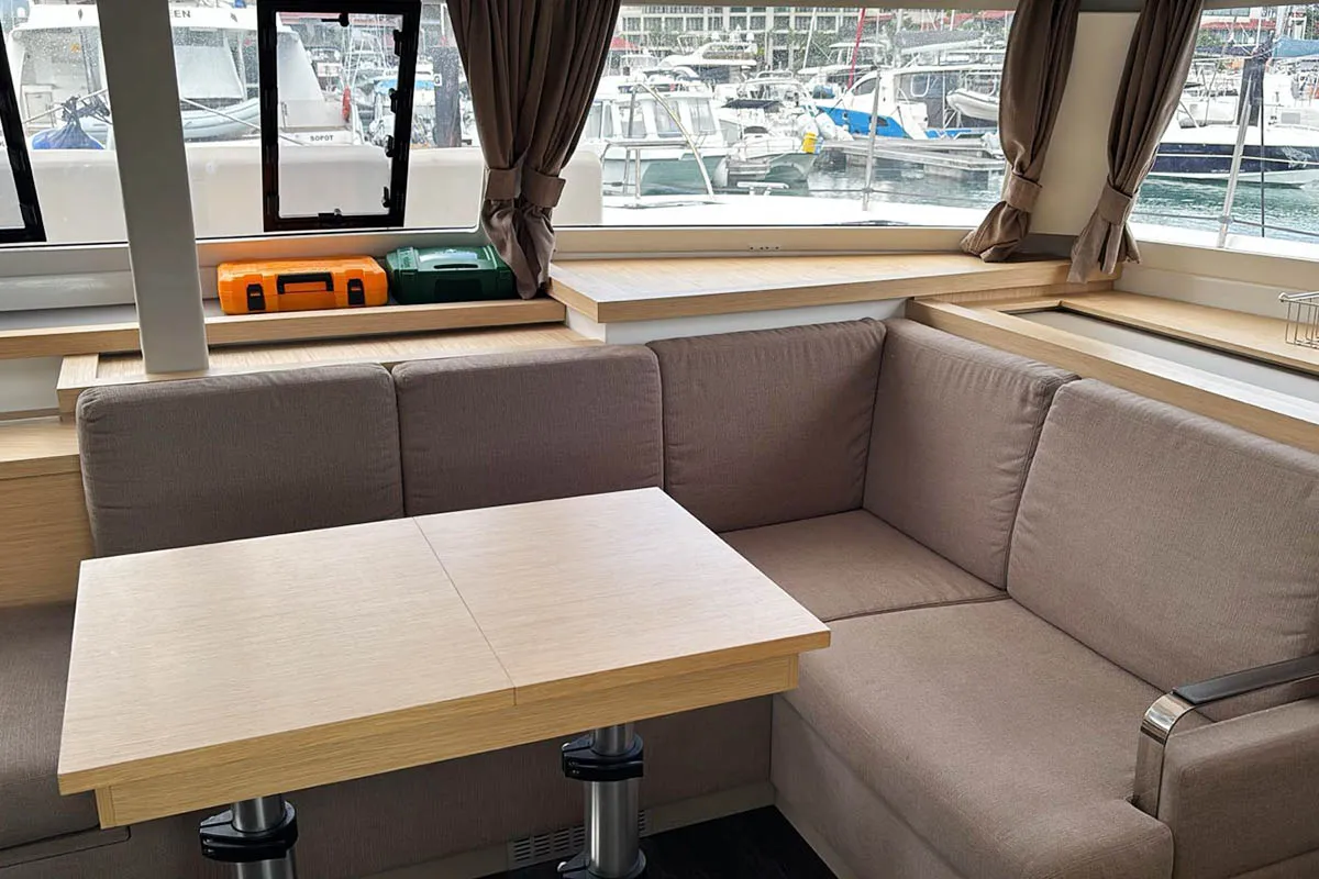 Neza, a Fountaine Pajot Astrea 42 Quatuor catamaran at Roche Caiman, Seychelles