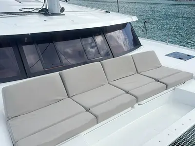 Neza, a Fountaine Pajot Astrea 42 Quatuor catamaran at Roche Caiman, Seychelles