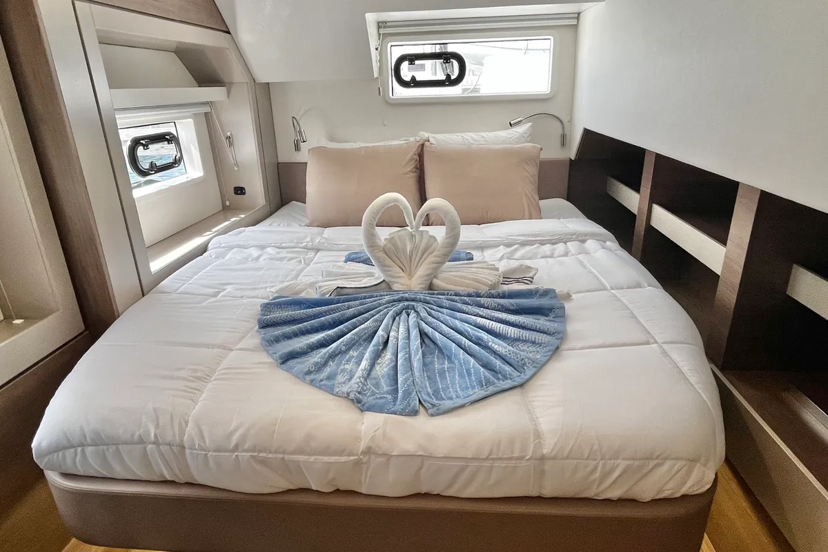 Cabin on Sea Dog, a Bali 4.6 catamaran at Parham Town, British Virgin Islands