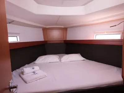 Cabin on Crush, a Bavaria Cruiser 37 sailboat at Fethiye, Turkey