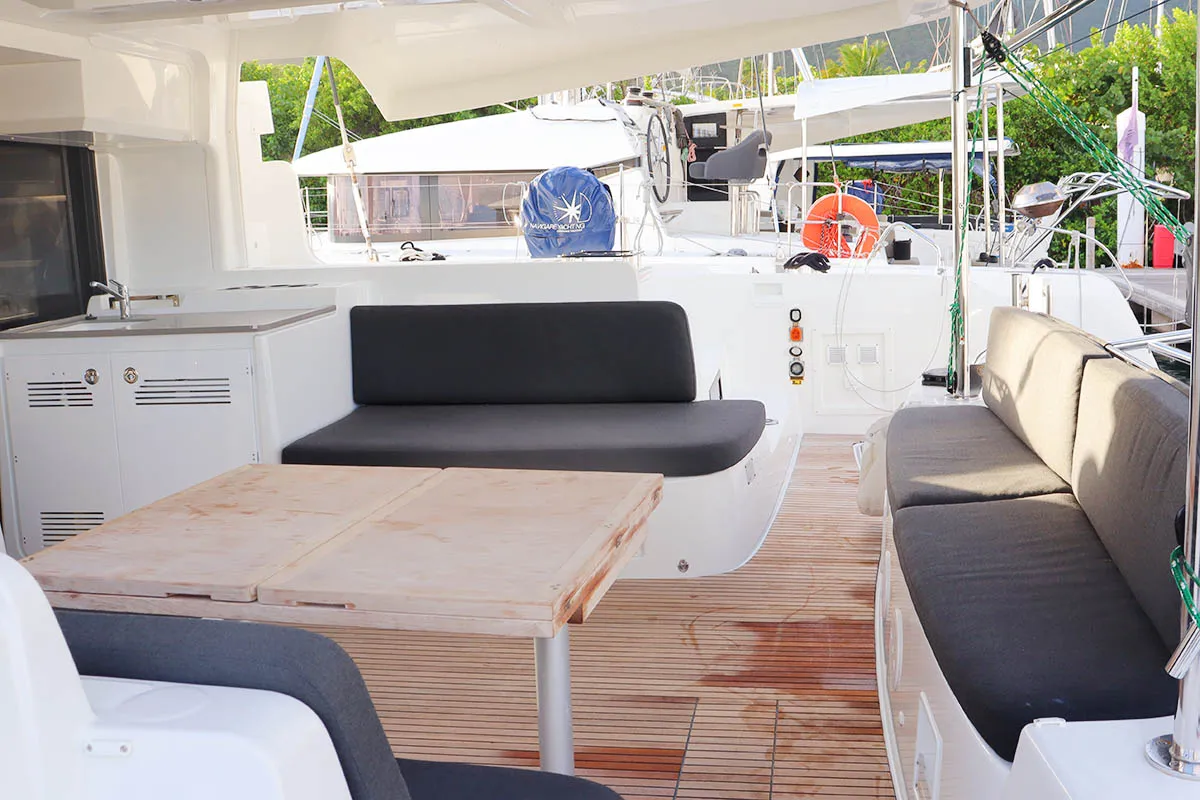 Bella Giornata, a Lagoon 46 OW catamaran at Central Abaco, Bahamas