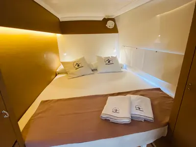 Cabin on Excess 11, a catamaran at Dénia, Spain