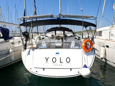 Yolo, a Bavaria Cruiser 51 sailboat at Općina Sukošan, Croatia