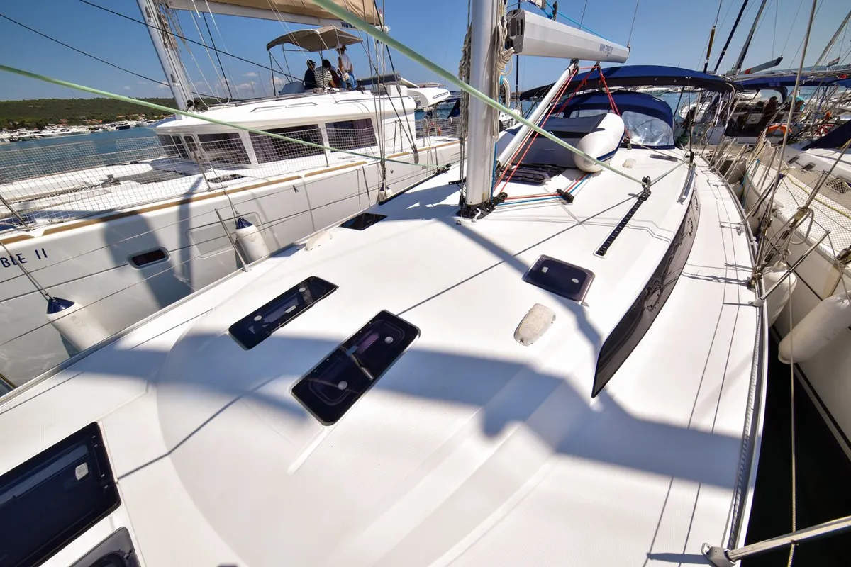 Yolo, a Bavaria Cruiser 51 sailboat at Općina Sukošan, Croatia