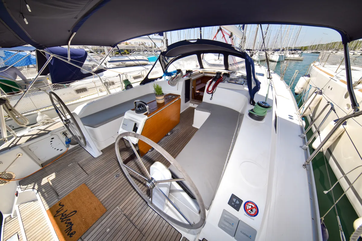 Yolo, a Bavaria Cruiser 51 sailboat at Općina Sukošan, Croatia