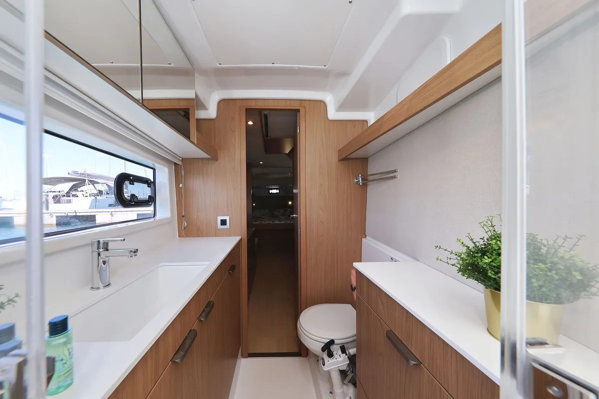 Le Petite Prince, a Bali Catsmart OW catamaran at Grad Kaštela, Croatia