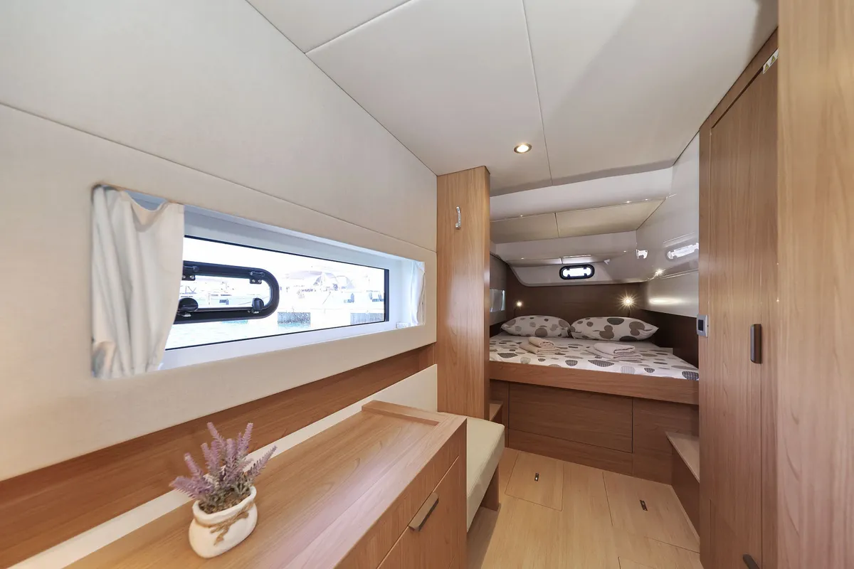 Cabin on Le Petite Prince, a Bali Catsmart OW catamaran at Grad Kaštela, Croatia
