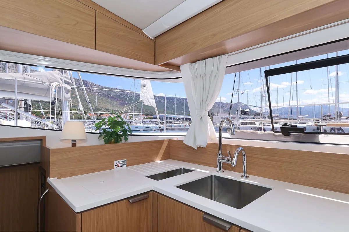 Le Petite Prince, a Bali Catsmart OW catamaran at Grad Kaštela, Croatia