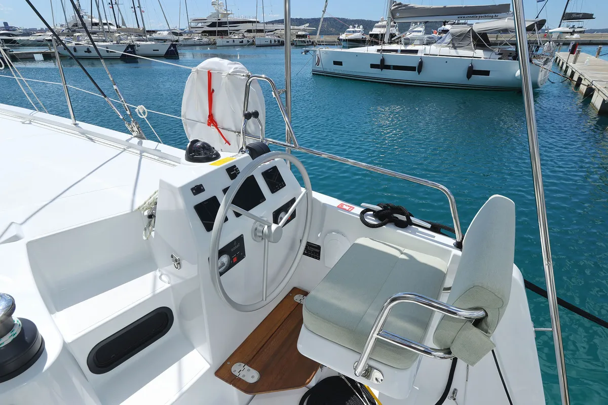 Le Petite Prince, a Bali Catsmart OW catamaran at Grad Kaštela, Croatia