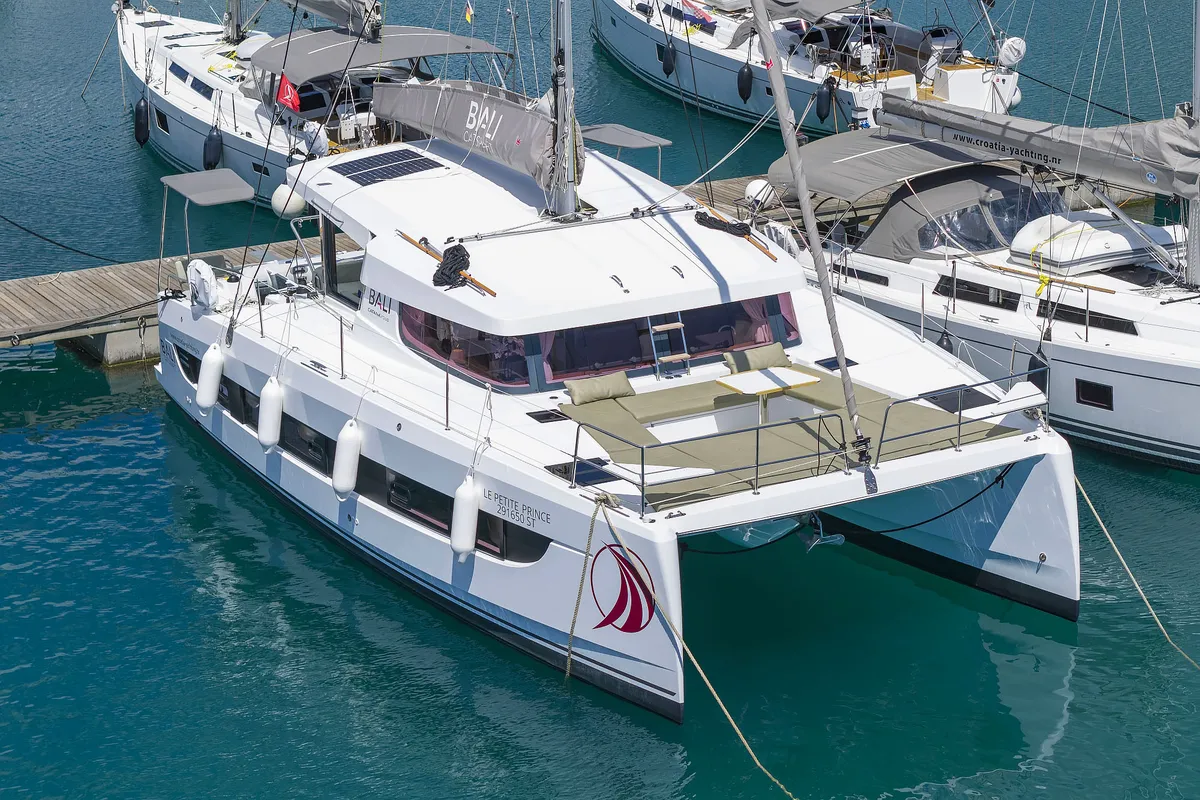 Le Petite Prince, a Bali Catsmart OW catamaran at Grad Kaštela, Croatia