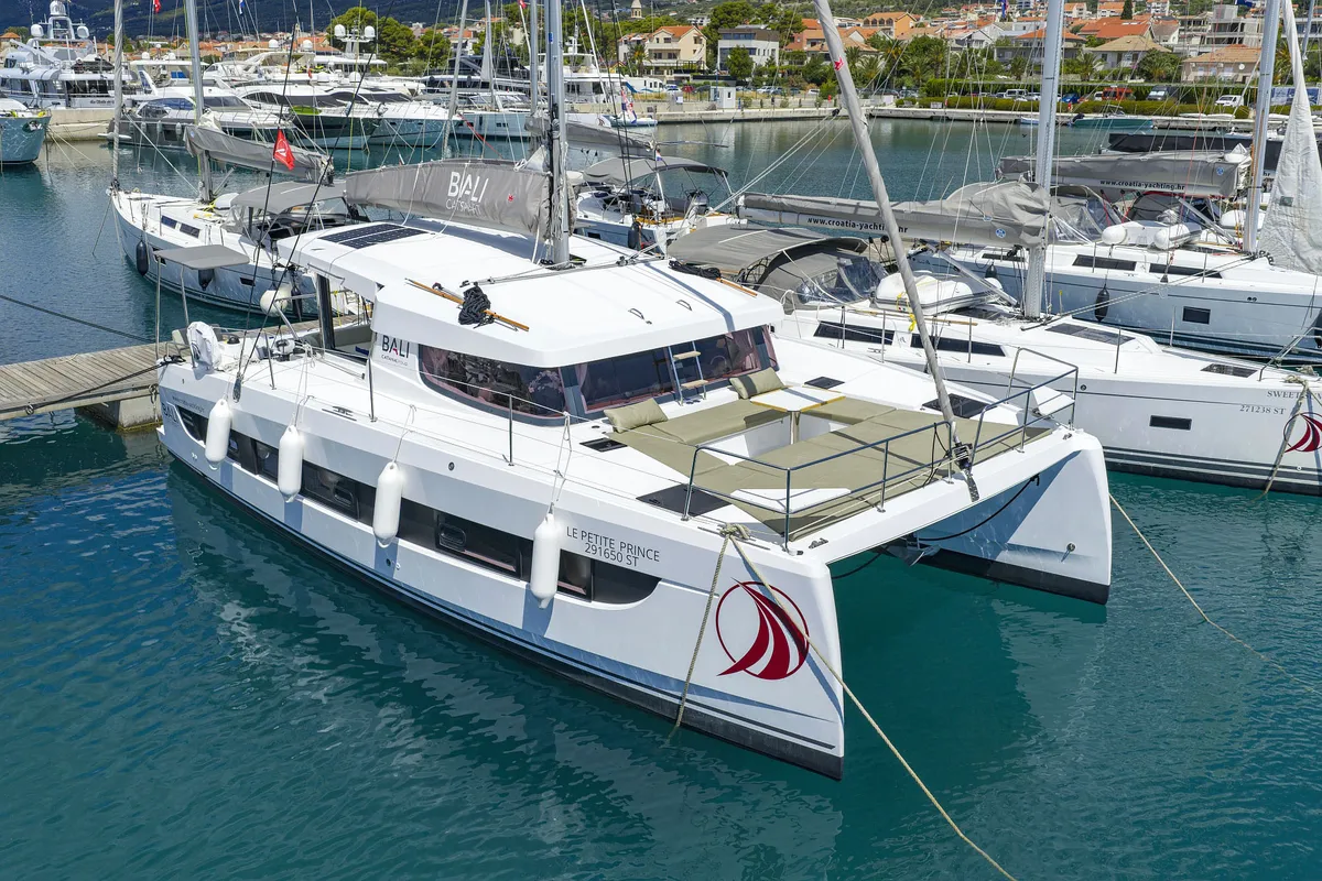 Le Petite Prince, a Bali Catsmart OW catamaran at Grad Kaštela, Croatia