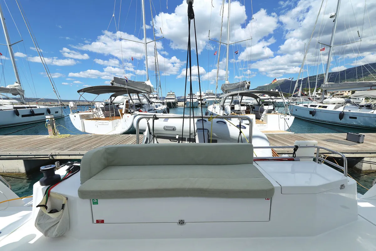 Le Petite Prince, a Bali Catsmart OW catamaran at Grad Kaštela, Croatia