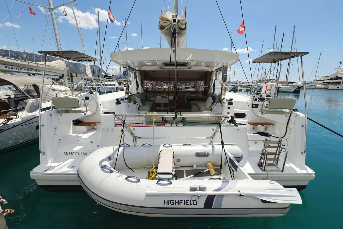 Le Petite Prince, a Bali Catsmart OW catamaran at Grad Kaštela, Croatia