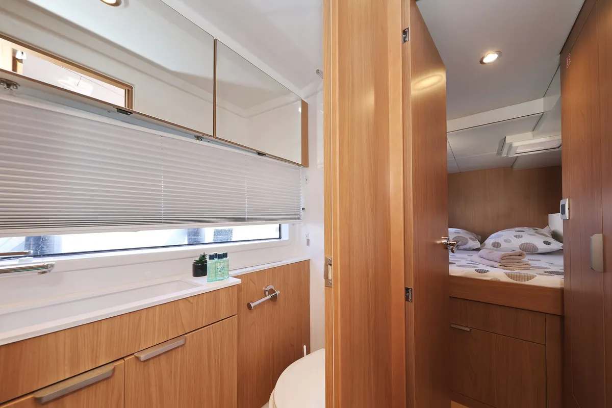 Le Petite Prince, a Bali Catsmart OW catamaran at Grad Kaštela, Croatia