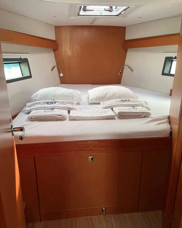 Cabin on Nava, a Bavaria C42 sailboat at Fethiye, Turkey