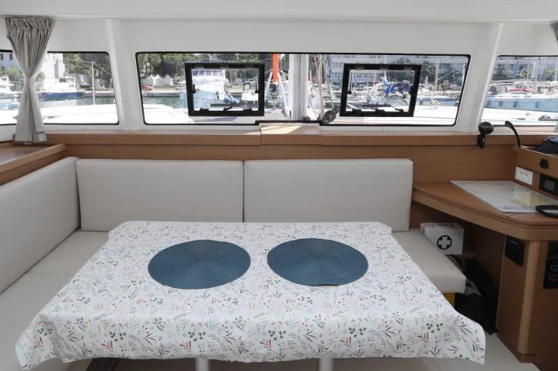 Salon of Gold Kiss, a Excess 11 - 4 + 1 + 1 cab. catamaran at Split, Croatia