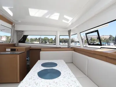 Salon of Gold Kiss, a Excess 11 - 4 + 1 + 1 cab. catamaran at Split, Croatia