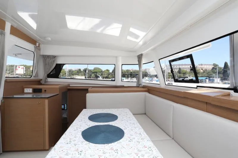 Salon of Gold Kiss, a Excess 11 - 4 + 1 + 1 cab. catamaran at Split, Croatia