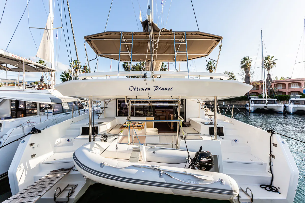 Oblivion Planet, a Dufour 48 Catamaran catamaran at Palermo, Italy