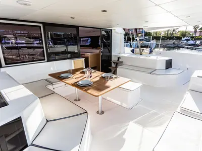 Oblivion Planet, a Dufour 48 Catamaran catamaran at Palermo, Italy