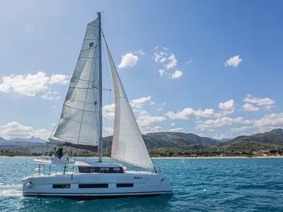 Oblivion Planet, a Dufour 48 Catamaran catamaran at Palermo, Italy