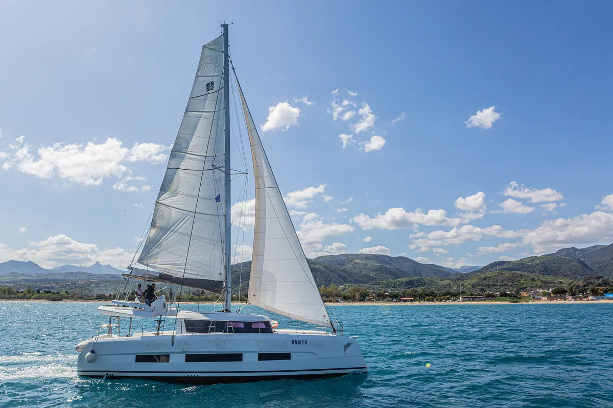 Oblivion Planet, a Dufour 48 Catamaran catamaran at Palermo, Italy