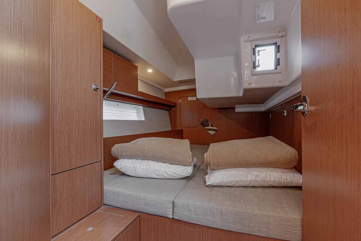 Cabin on Deep Blue, a Bavaria C45 sailboat at Municipal Unit of Lefkada, Greece