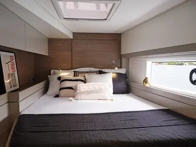 Cabin on My Ares, a Bali 4.4 catamaran at Marmaris, Turkey
