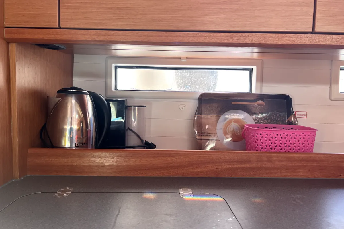 Galley of Amazing Grace, a Bavaria Cruiser 46 sailboat at Kaštela, Croatia