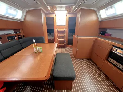 Salon of Amazing Grace, a Bavaria Cruiser 46 sailboat at Kaštela, Croatia