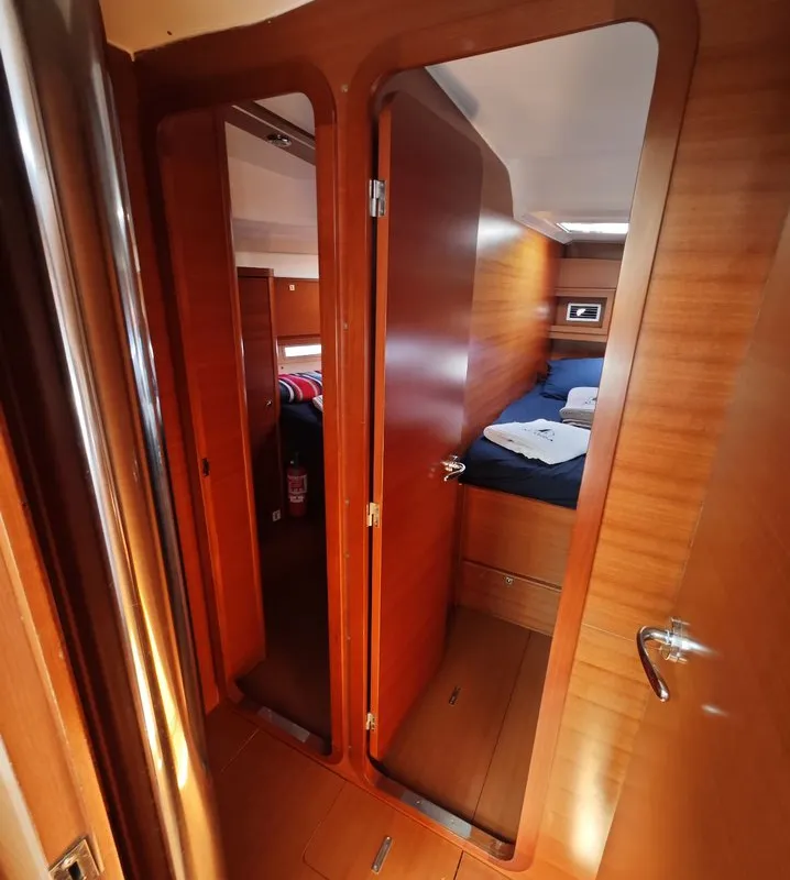 Cabin on Grace, a Dufour 450 GL sailboat at Fethiye, Turkey