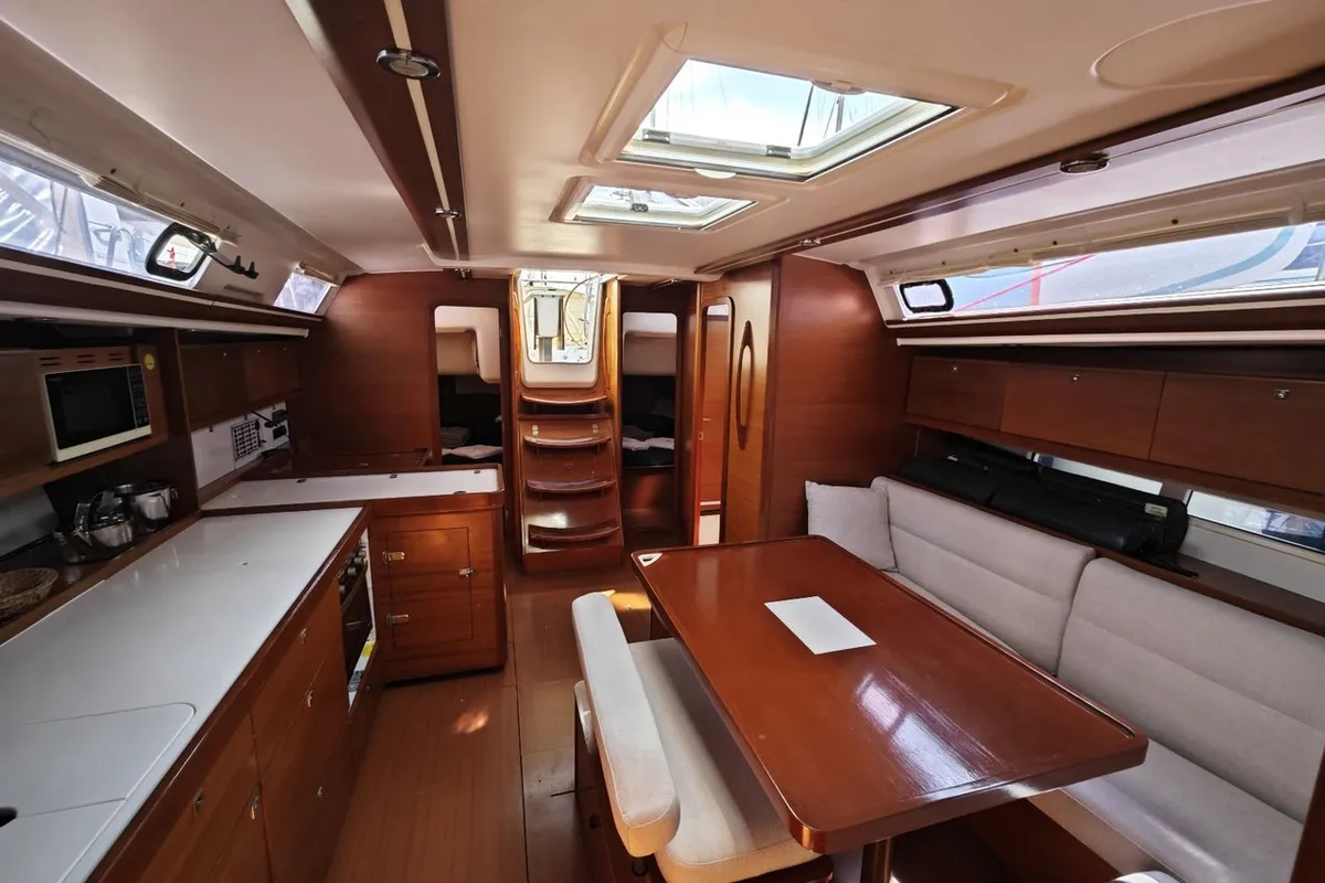 Salon of Grace, a Dufour 450 GL sailboat at Fethiye, Turkey