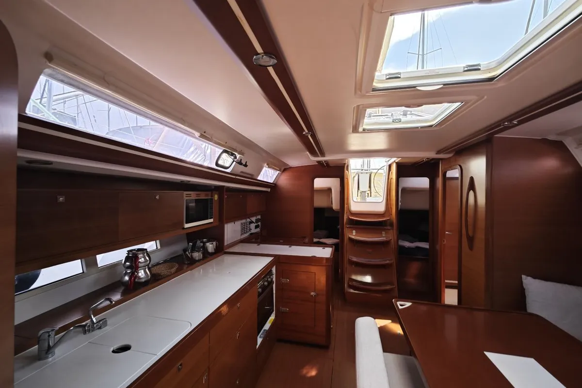 Salon of Grace, a Dufour 450 GL sailboat at Fethiye, Turkey