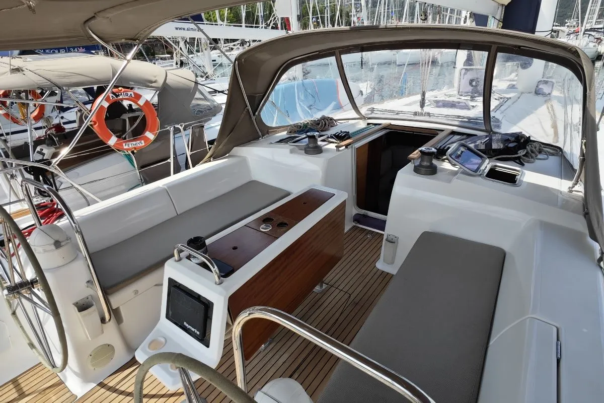 Salon of Grace, a Dufour 450 GL sailboat at Fethiye, Turkey