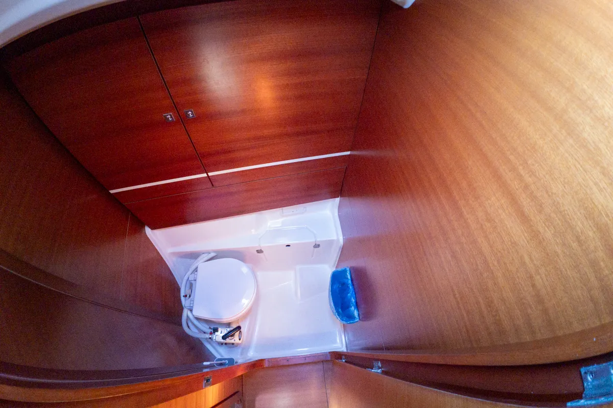 Head on Grace, a Dufour 450 GL sailboat at Fethiye, Turkey
