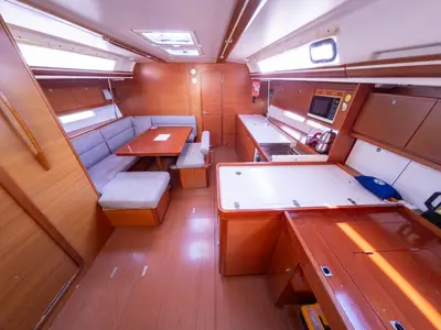 Salon of Grace, a Dufour 450 GL sailboat at Fethiye, Turkey