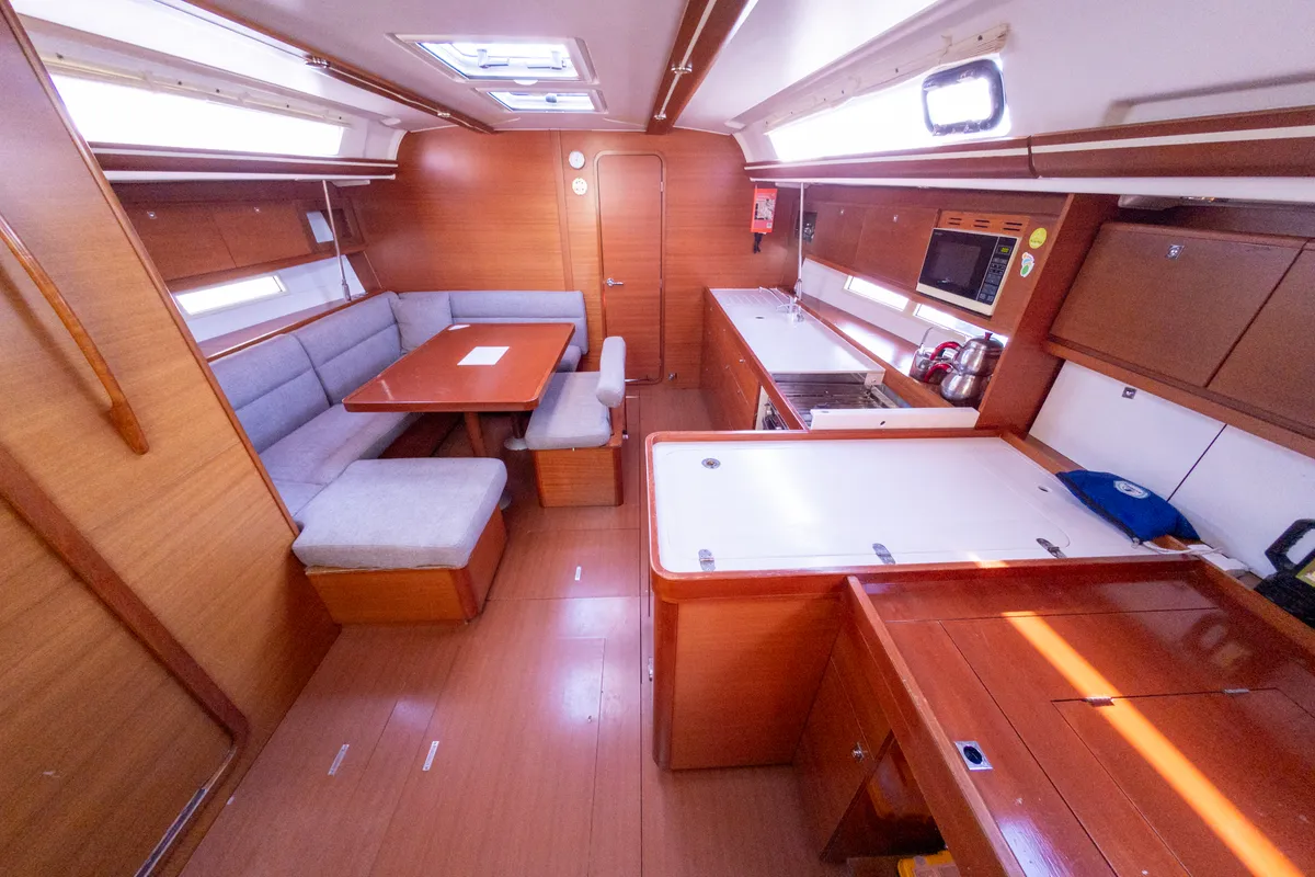 Salon of Grace, a Dufour 450 GL sailboat at Fethiye, Turkey