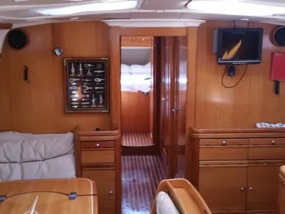 Salon of Lollipop, a Bavaria 50 sailboat at Municipal Unit of Lefkada, Greece