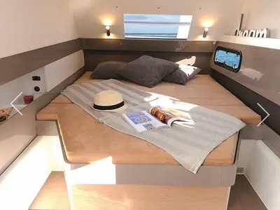 Cabin on My Dreams, a Bali 4.1 catamaran at Fethiye, Turkey