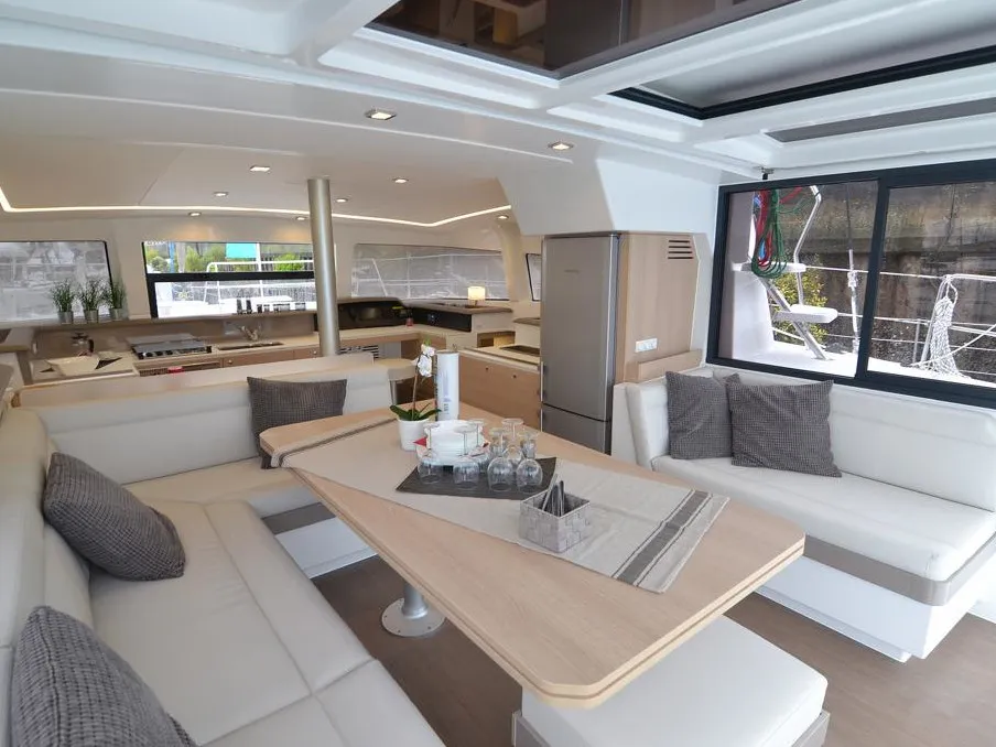 Salon of My Dreams, a Bali 4.1 catamaran at Fethiye, Turkey