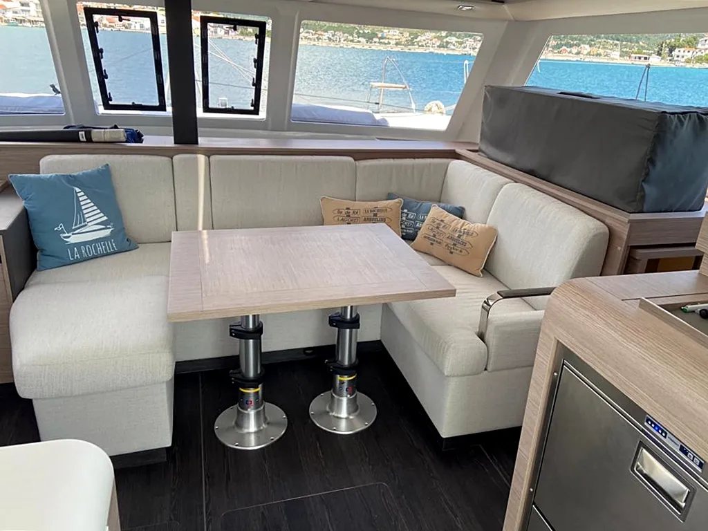 Head on Ninoa, a Fountaine Pajot Isla 40 catamaran at Općina Rogoznica, Croatia