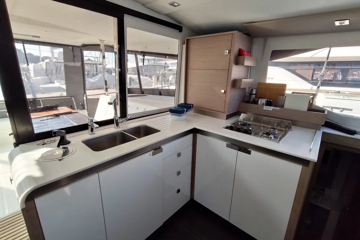 Ninoa, a Fountaine Pajot Isla 40 catamaran at Općina Rogoznica, Croatia