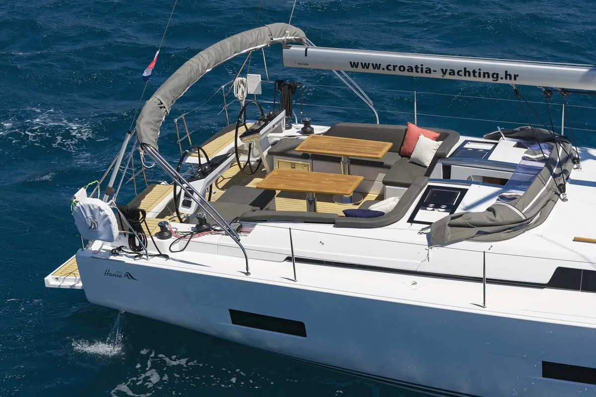 Stargirl - OW, a Hanse 460 sailboat at Grad Kaštela, Croatia